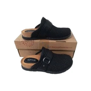 Size 8 Women's Euro Soft Gowan Black Comfortable Slip On Clog Shoes - Picture 1 of 8