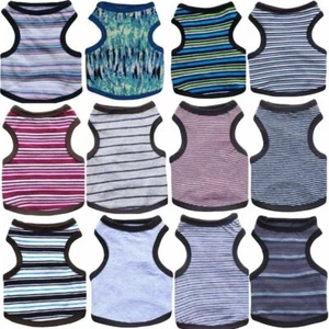 12PCS Lot Wholesale Dog Clothes T Shirt Pet Boy Small Puppy Cat Dog Vest Summer - Picture 1 of 12