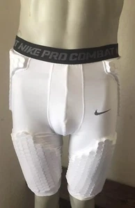 Nike Pro Combat Mens Padded Compression Shorts White XXL/2XL FAST FREE SHIPPING - Picture 1 of 9