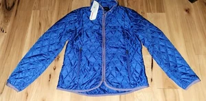 NWT LANDS' END Ultralight Packable PrimaLoft® Jacket Blue quilted sz. S/P 6-8 - Picture 1 of 8