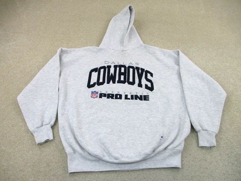 Dallas Cowboys Sweater Adult 2XL XXL Gray Hoodie Sweatshirt Football Mens 90s * Cover
