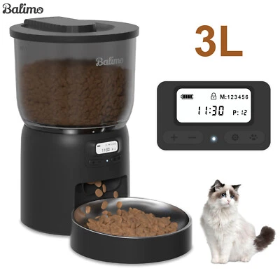 BALIMO 3L Katze Hunde Futterautomat Automatischer Futterspender mit Timer Pet Feeder