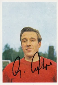 Vintage SIGNED BERGMANN 1966 Trading Card GUNTER NETZER BORUSSIA M'GLADBACH - Picture 1 of 1