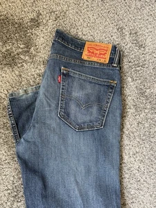 Levis 514 Jeans Mens 33x32 Blue Denim Straight Leg Medium Wash (34x33 Actual) - Picture 1 of 10