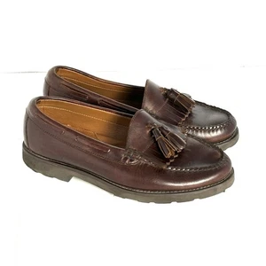 Mocasín Bostoniano Borla Sin Cordones Cuero Marrón Brasil Hombres Talla 7.5 W 23370 - Imagen 1 de 12