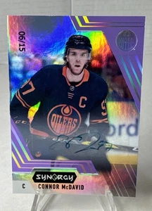 2020-21 Upper Deck Synergy - CONNOR McDAVID - #21 Purple AUTO Signature /15 - Picture 1 of 11