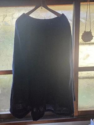 TakajoSengo Indigo Wool Patchwork Long Skirt Free Size Warm Lined Durable - Image 1 of 4