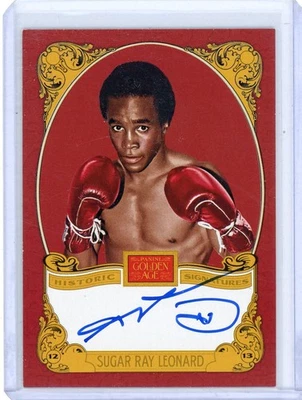 SUGAR RAY LEONARD 2013 PANINI GOLDEN AGE Autograph (ON-CARD AUTO) CARD - Image 1 of 2