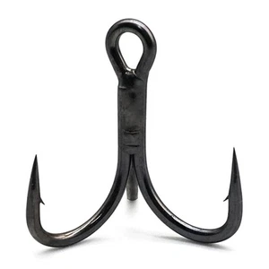 30PCS 4X Strong High Carbon Steel Sharp Barbed Fishing Treble Hooks Triple Ho... - Picture 1 of 7