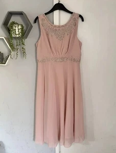 Monsoon Pink Prom Occassion Dress Size 14 - Picture 1 of 9