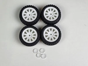 MJX Hyper Go Wheels Tires Standard 12mm Hex White 14303 Rally 1/14 RC Parts NEW - Picture 1 of 9