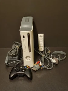 Xbox 360 Original Fat Console 120GB HDD + Remote-Headset- Cables- Cntrlr VGC - Picture 1 of 24
