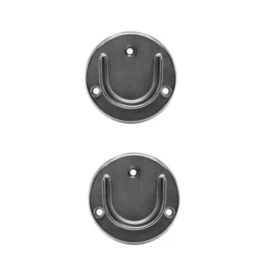 Tubo de 1-1/4 pulgadas brida en U bridas de pared semi redondas percha de accesorios al por menor 2 piezas Foto 1 de 4