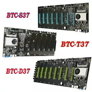 Placa madre minera BTC-T37 BTC-D37 BTC-S37 8 GPU ranura de memoria tarjeta CPU DDR3 HDMI - Imagen 1 de 15