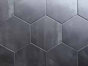 Azulejo de piso de porcelana de grafito hexagonal Mama Mia 10,2 x 11,4 (CAJA DE 9) - Imagen 1 de 8