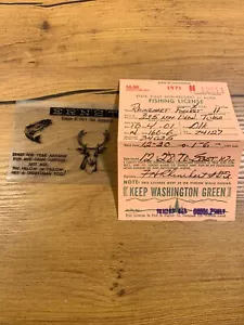 State of Washington 7 day fishing angling 1971 Non Resident License Plastic Case - Picture 1 of 4