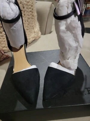 L.A.M.B. Женские черные кожаные/замшевые туфли-лодочки Tomas D'Orsay размер 9 М - Изображение 1 из 4