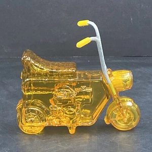 Avon Mini Bike Wild Country Aftershave Yellow Glass Motorcycle Bike Decor Garage - Picture 1 of 7