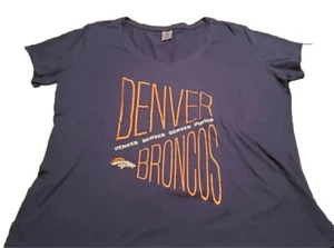 NFL Apparel Denver Broncos Womens XXL Sleepwear Top Short Sleeves Shirt NWOT - Picture 1 of 9