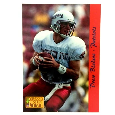 Drew Bledsoe 1993 Pro Line Live Rookie Card #174 NFL New England Patriots Bills - Image 1 of 2