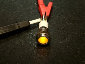 QTY 5 - Indicador de panel LED bicolor de 14 mm bisel cromado rojo amarillo verde 24 VDC - Imagen 1 de 10