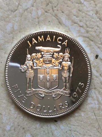 JAMAICA 1978  PROOF SILVER $5 DOLLARS MANLEY 1959-1962 Coin Cover