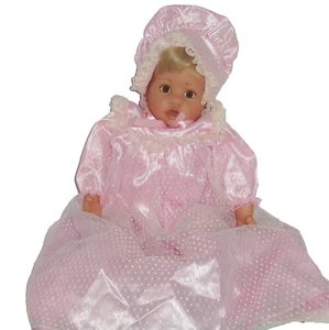 Gotz Bebé Muñeca Firmado Rosa Vestido Gorro Zapatos Cabello Rubio Suave Cuerpo Coleccionista - Imagen 1 de 4