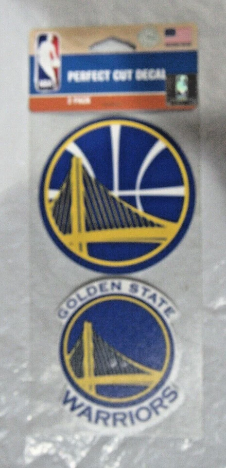 NBA Golden State Warriors Double Perfect Cut Decals Logo on 4"x8" by WinCraft - Image 1 of 1