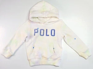 $60 Polo RALPH LAUREN Unisex 5 HOODIE SWEATSHIRT White WATERCOLOR 5 Boys Girls - Picture 1 of 24