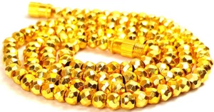 3-4 mm Natürliche Golden Pyrit Facettierte Perlen Perlen Halskette Strang Schmuck - Bild 1 von 2