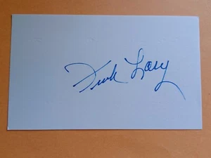 Frank Lary (d. 2017) Signed Index Card - Tigers, Mets, Braves, White Sox - Picture 1 of 1
