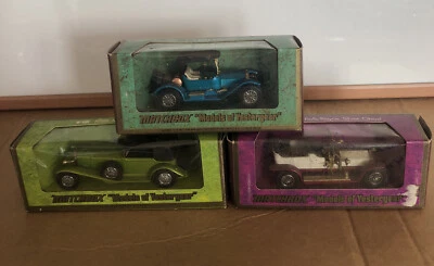 Matchbox “Models of Yesteryear” x3 Silver Ghost, Mercedes SS Coupe, Cadillac - Image 1 of 3