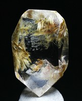 10g Rare Natural Clear Gold Sun Sunflower Rutilated Quartz Crystal Healing