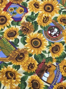 Robert Kaufman Fabric Sunflowers Central US States Half Yard Cotton - Picture 1 of 8