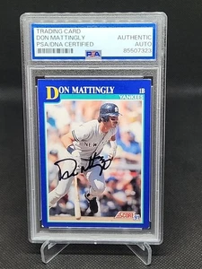 Don Mattingly 1991 Score Signed PSA/DNA Auto #23 New York Yankees - Picture 1 of 2