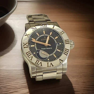 ✅ Reloj CORUM Romvlvs 02.0001 Reserva de Marcha Automático 42mm Acero Sin Usar con Caja ✅ Foto 1 de 4