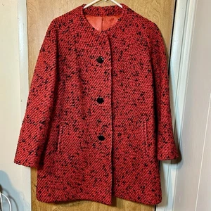 🧥Abrigo de lana de los años 60’s vintage para mujer pequeño mediano tela Stanley de Berroco - Imagen 1 de 11