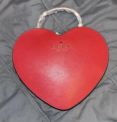 Kate Spade New York Love Shack Heart Crossbody in Candied Cherry/Red - Image 1 of 3