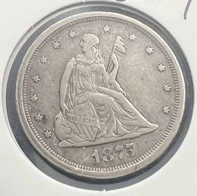 1875 S Twenty Cent Piece 20c Silver Type Coin - Image 1 of 2