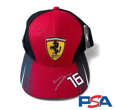 Charles Leclerc Signed Puma Scuderia Ferrari #16 F1 Hat Cap PSA AUTO Formula One - Image 1 of 3