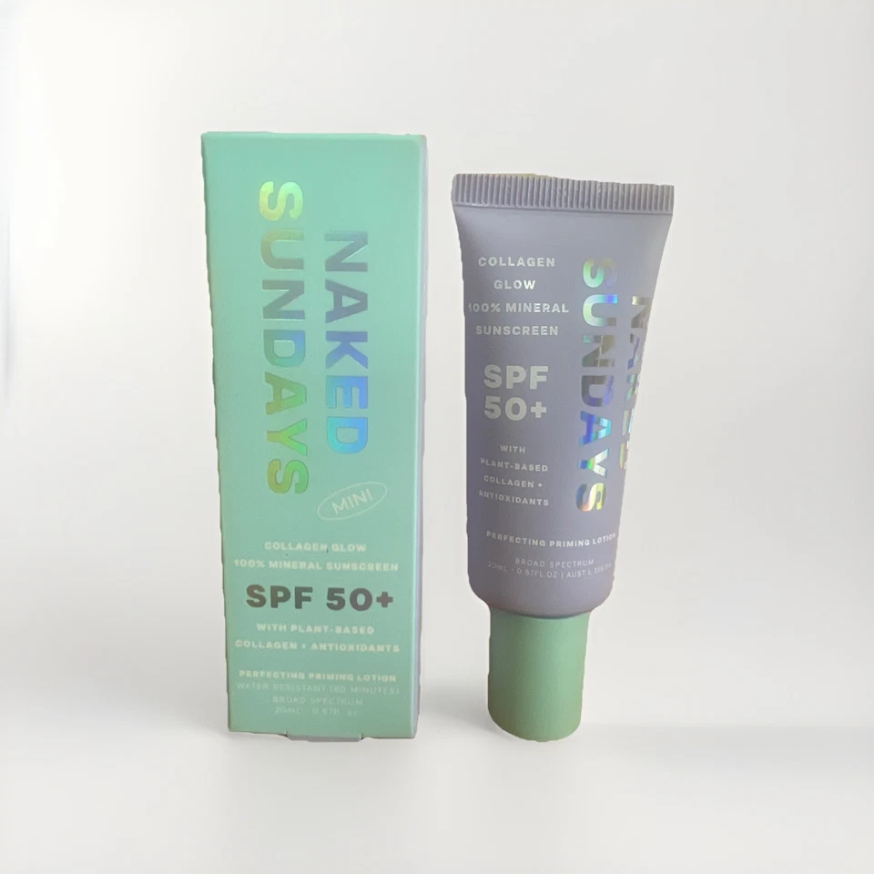 NEW SEALED Naked Sundays Collagen Glow 100% Mineral Sunscreen SPF 50, 0.67 fl oz - Image 1 of 1