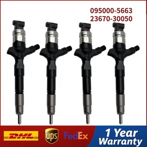 Inyector de combustible common rail diésel 4 piezas 095000-5663 23670-30050 para Toyota HIACE - Imagen 1 de 10
