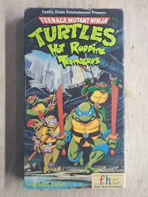Teenage Mutant Ninja Turtles Hot Rodding Teenagers VHS 1992 Animation FHE - Image 1 of 3