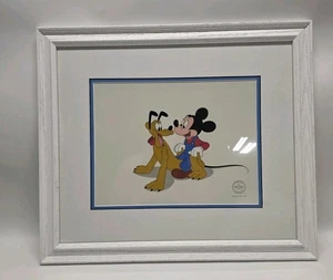 Walt Disney Mickey Down Under Sericel Mickey Mouse y Pluto con certificado de autenticidad - Imagen 1 de 6
