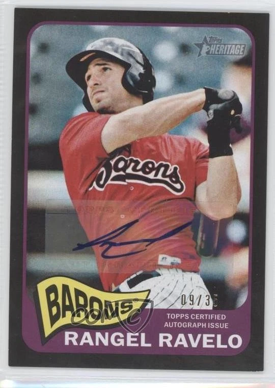 2014 Topps Heritage Minor League Edition Real One Black /35 Rangel Ravelo Auto - Image 1 of 2