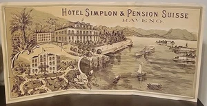 Ca. 1900 Hotel Simplon & Pension Suisse Illustrated Brochure Switzerland Antique - Picture 1 of 6
