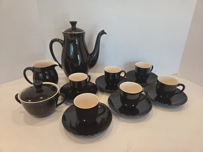 Fris 17 Piece Dark Brown Espresso Coffee Chocolate Pot Set Sugar Creamer Holland - Imagem 1 de 4