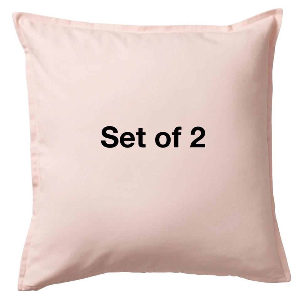 IKEA Gurli Cushion Cover Square 20 X 20" Light Pink 100 Cotton