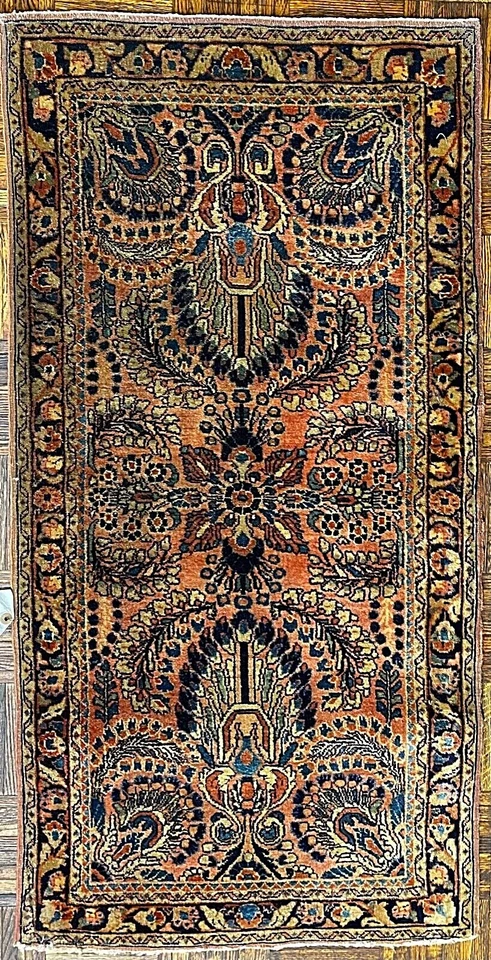 Pequeno Fereghan Sa-Rouk Runner, ca. 1920: 2 pés x 3 pés - Imagem 1 de 4