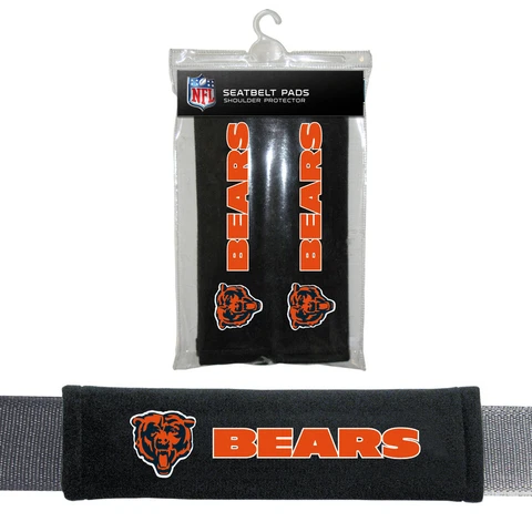 NFL Chicago Bears Seat Belt Pads Velour Pair by Fremont Die Cover